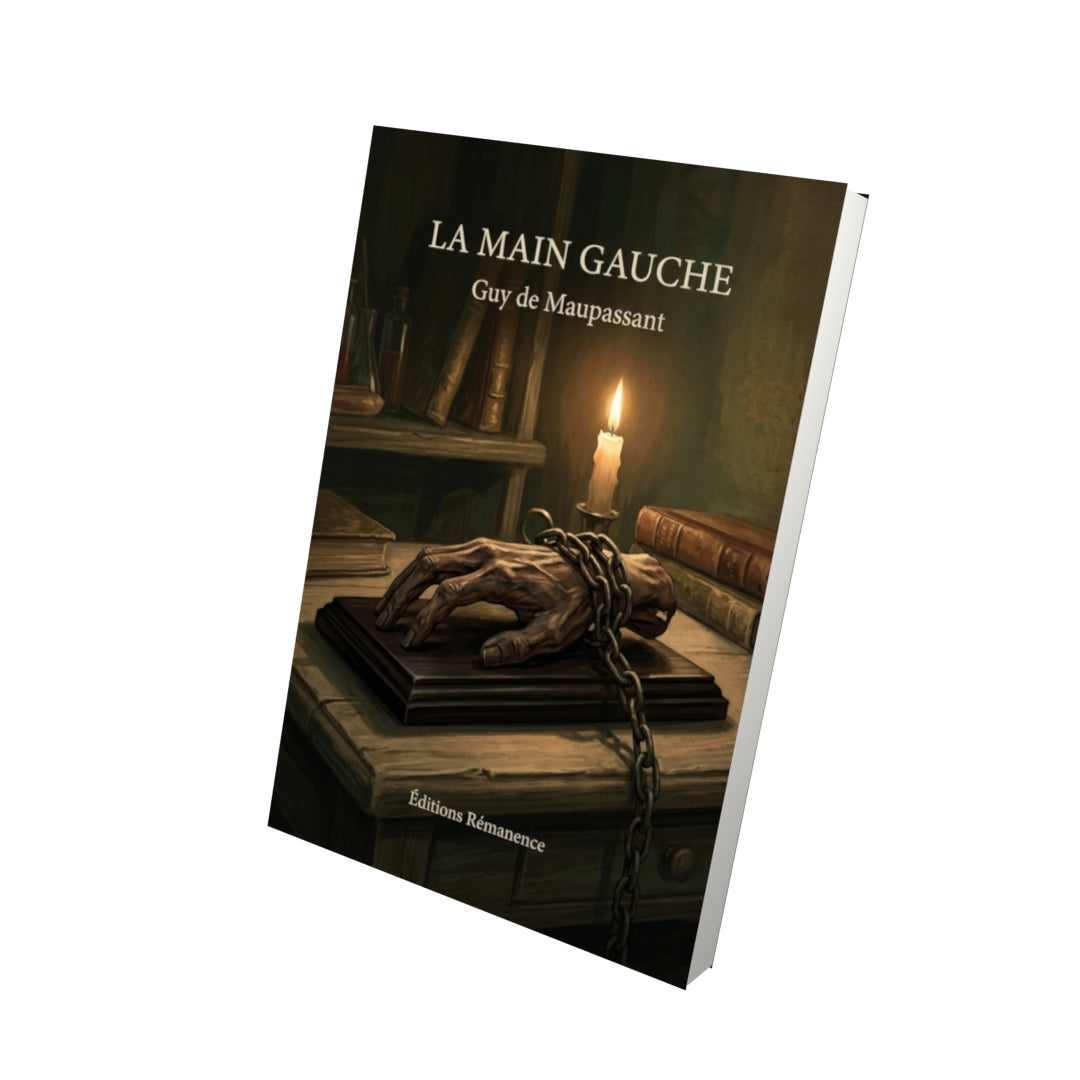 Livre La Main Gauche - Guy de Maupassant - Vue 3D - Editions Remanence
