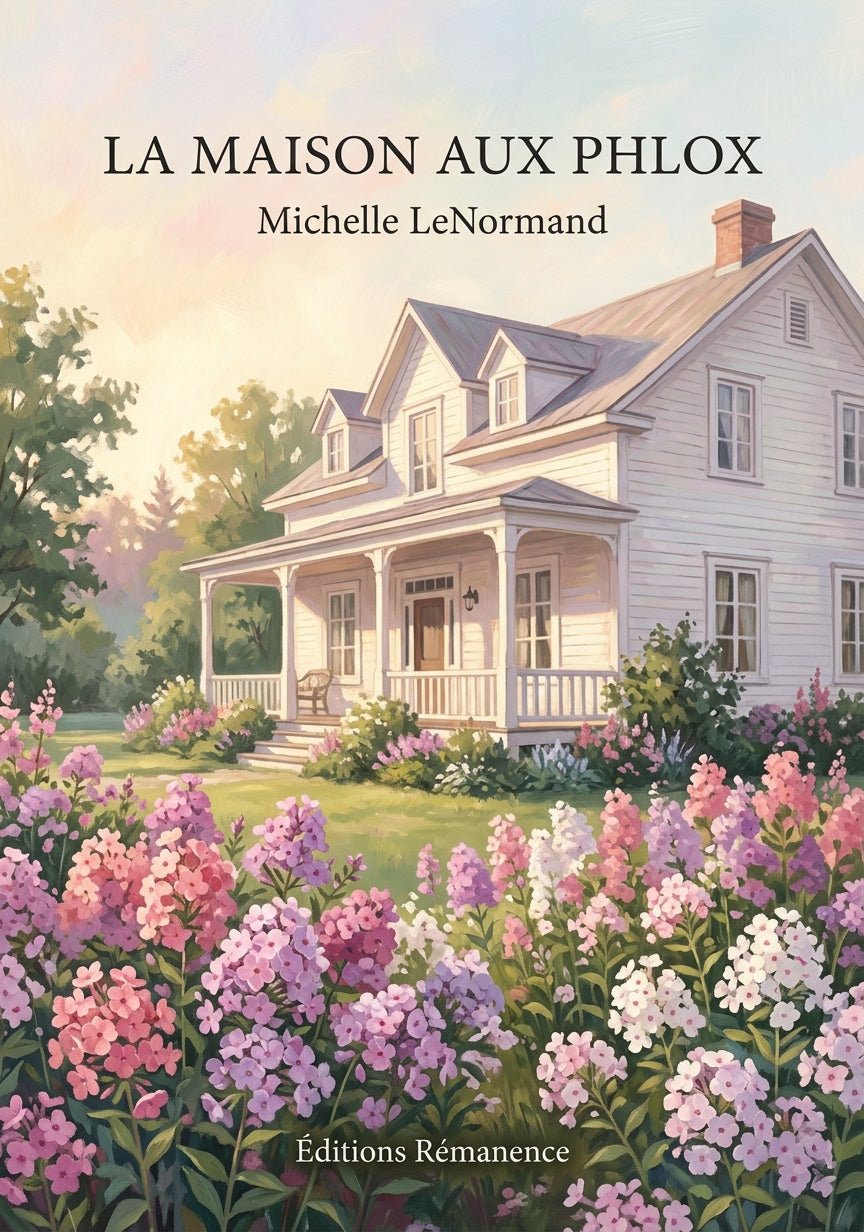 Livre La Maison aux phlox par Michelle LeNormand - Couverture - Editions Remanence