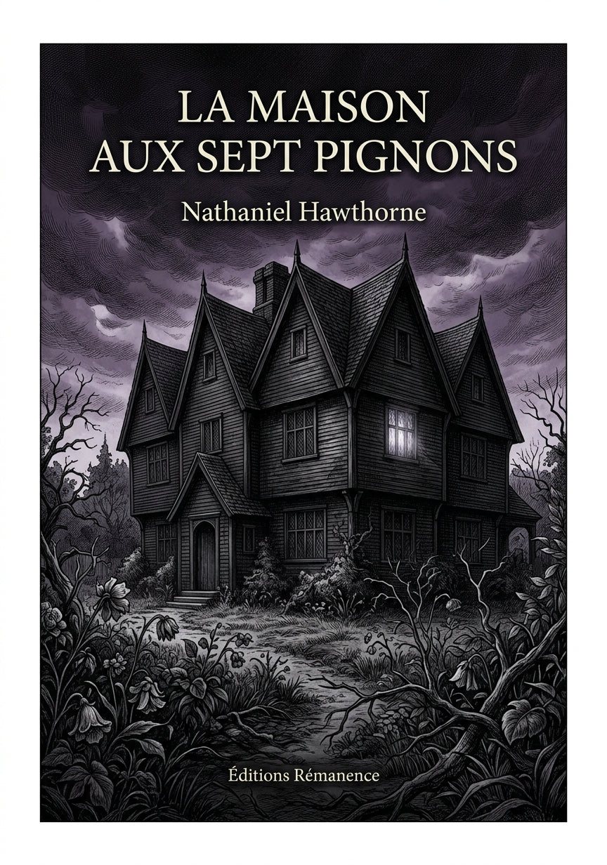 Livre La Maison aux sept pignons par Nathaniel Hawthorne - Couverture - Editions Remanence