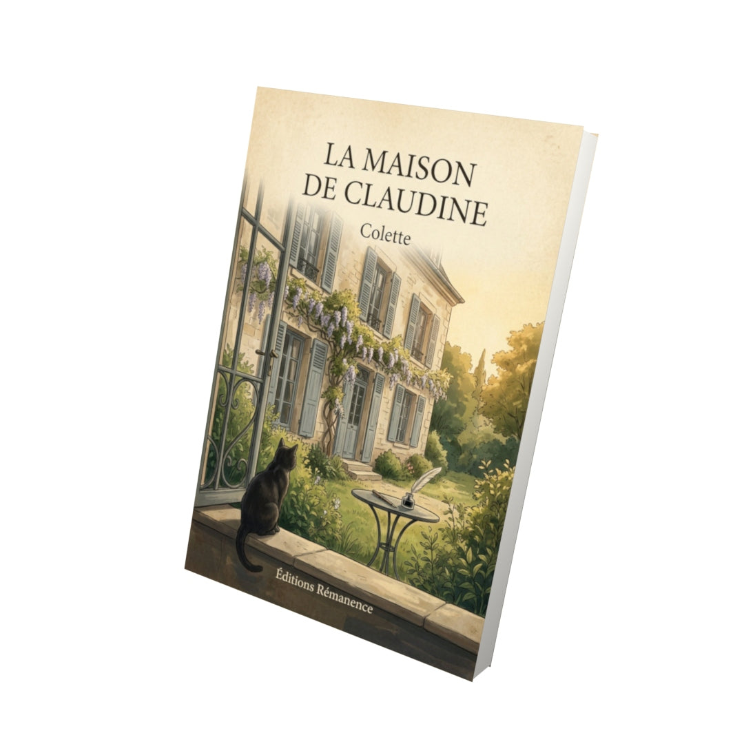 Livre La maison de Claudine - Colette - Vue 3D - Editions Remanence