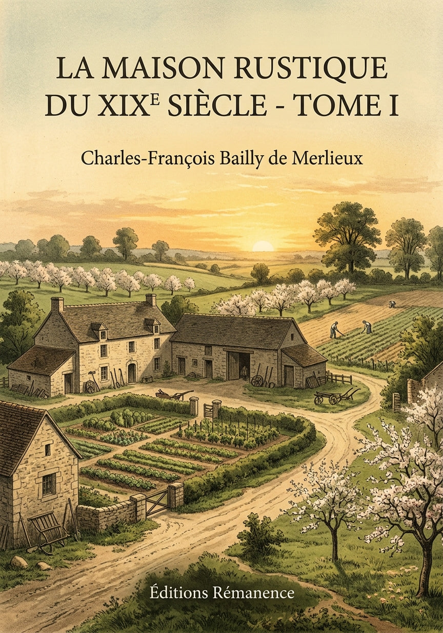 Livre La Maison rustique du XIXe siècle - Tome I par Charles-François Bailly de Merlieux - Couverture - Editions Remanence