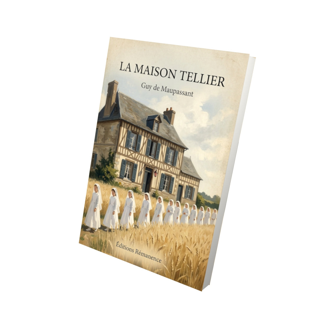 Livre La Maison Tellier - Guy de Maupassant - Vue 3D - Editions Remanence