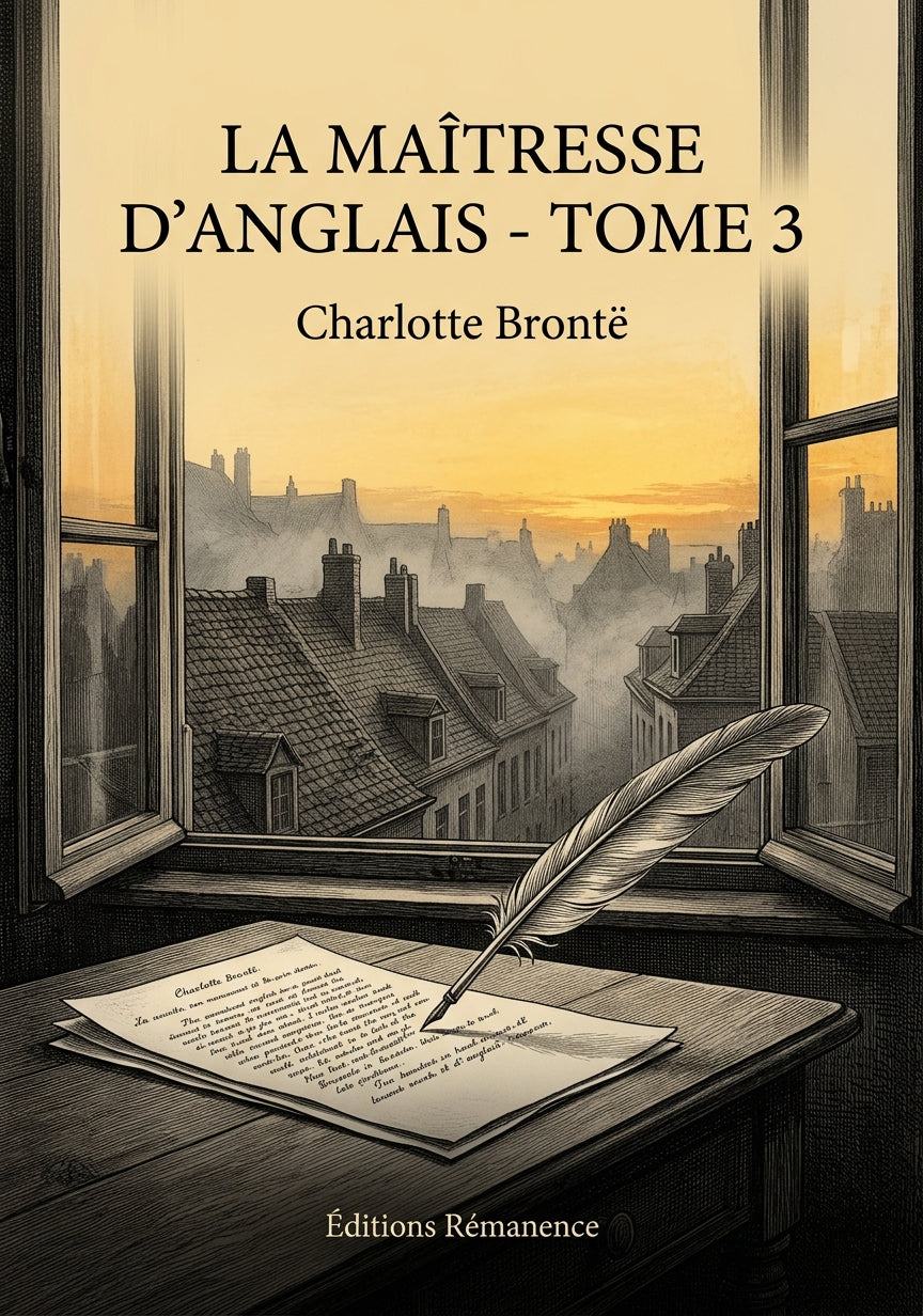 Livre La Maîtresse d’anglais - Tome 3 par Charlotte Brontë - Couverture - Editions Remanence