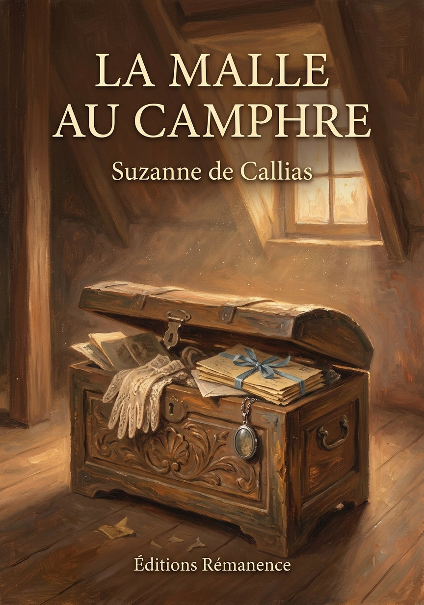 Livre La Malle au camphre par Suzanne de Callias - Couverture - Editions Remanence