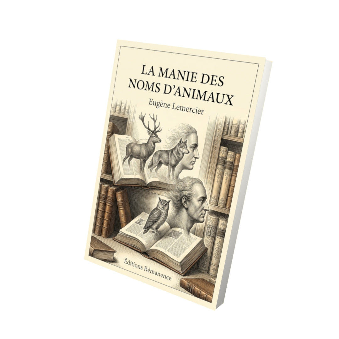 Livre La Manie des noms d’animaux par Eugène Lemercier - Vue 3D - Editions Remanence