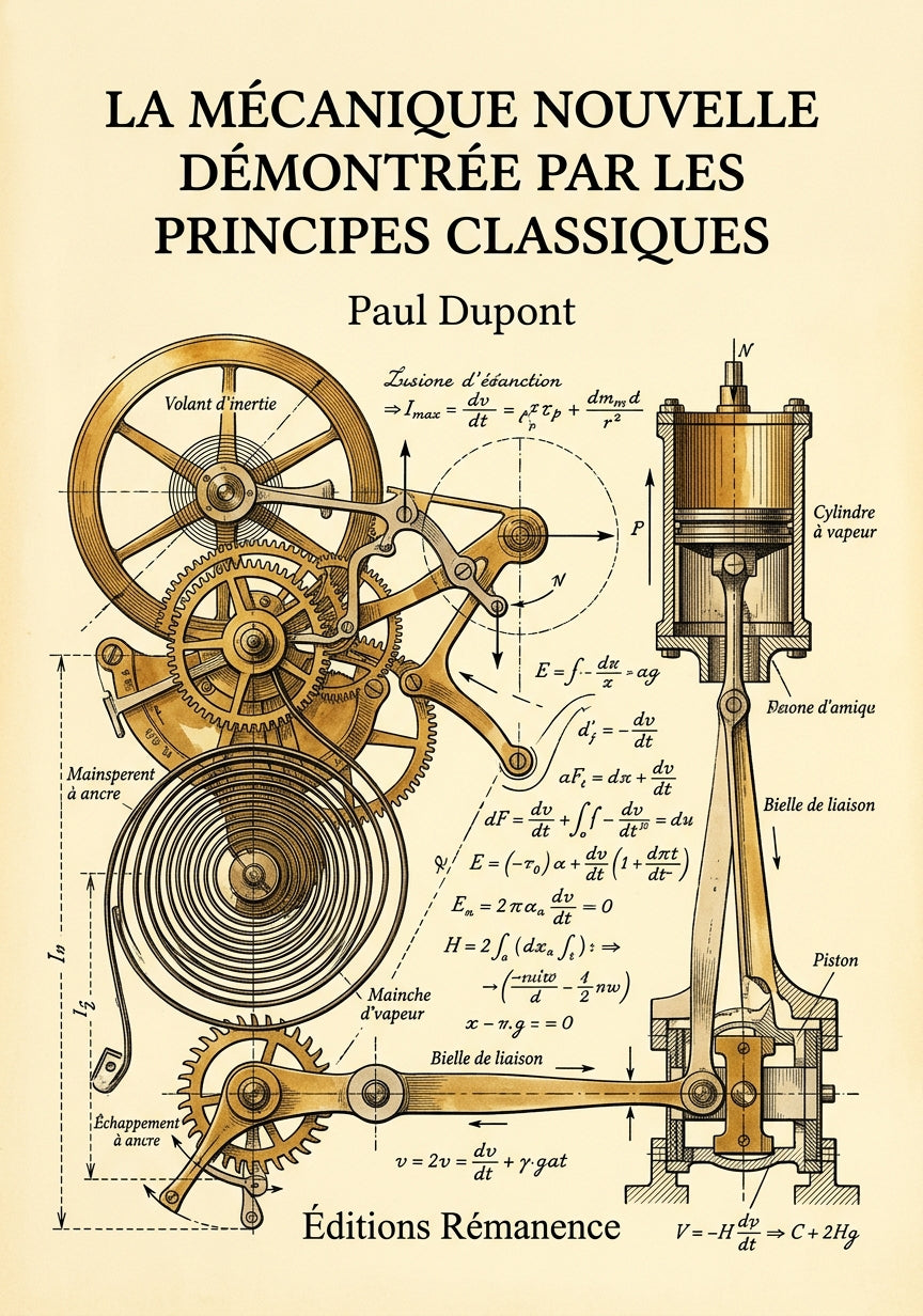 Livre La Mécanique nouvelle démontrée par les principes classiques par Paul Dupont - Couverture - Editions Remanence
