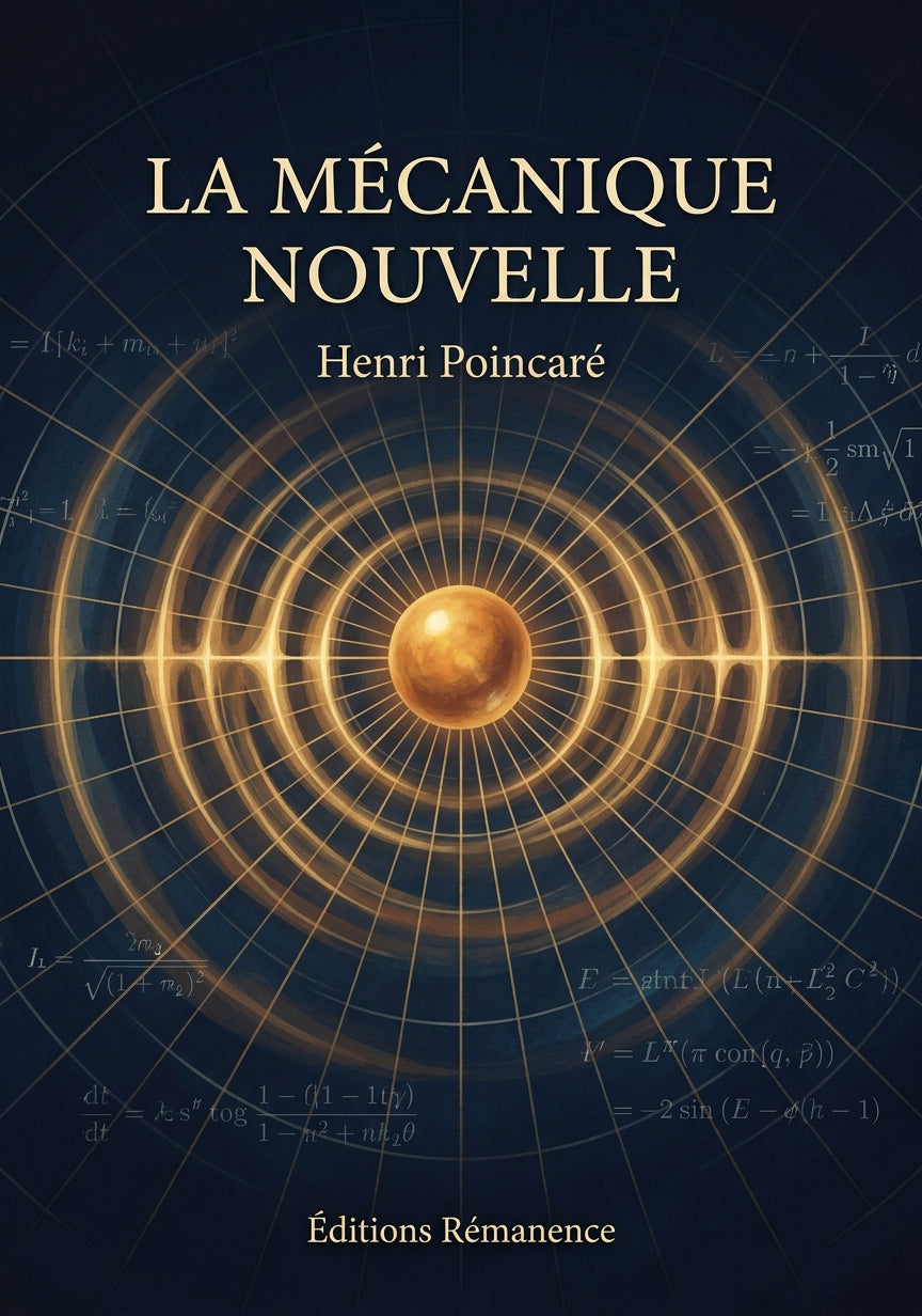 Livre La mécanique nouvelle par Henri Poincaré - Couverture - Editions Remanence