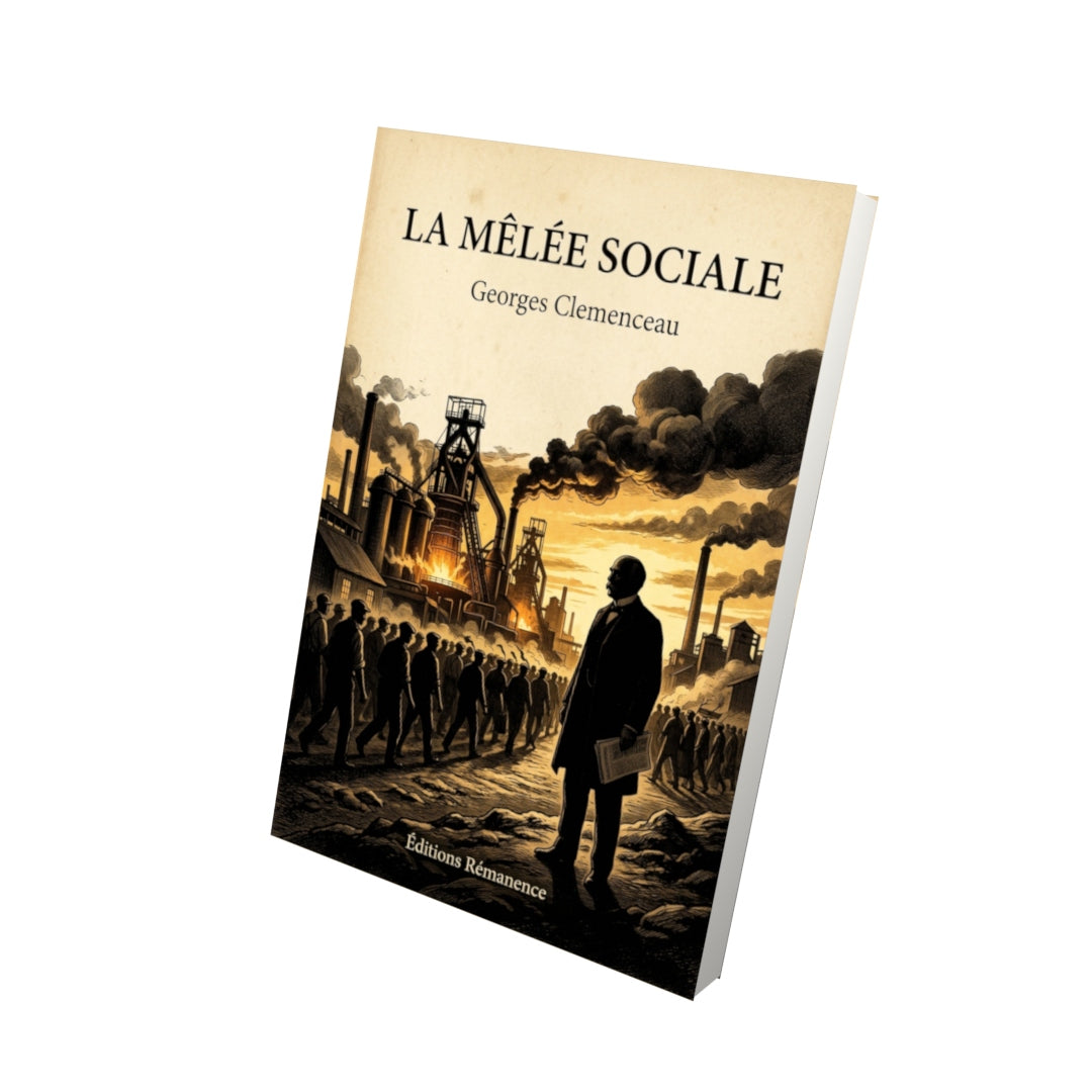 Livre La Mêlée sociale par Georges Clemenceau - Vue 3D - Editions Remanence