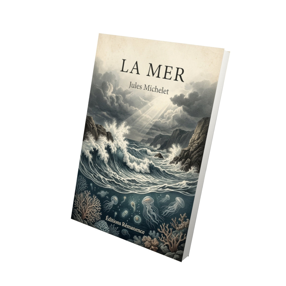 Livre La mer - Jules Michelet - Vue 3D - Editions Remanence