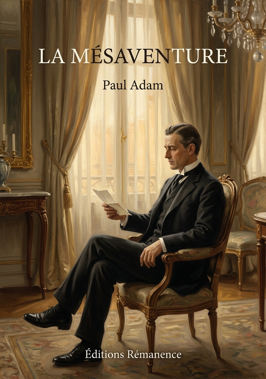 Livre La mésaventure par Paul Adam - Couverture - Editions Remanence