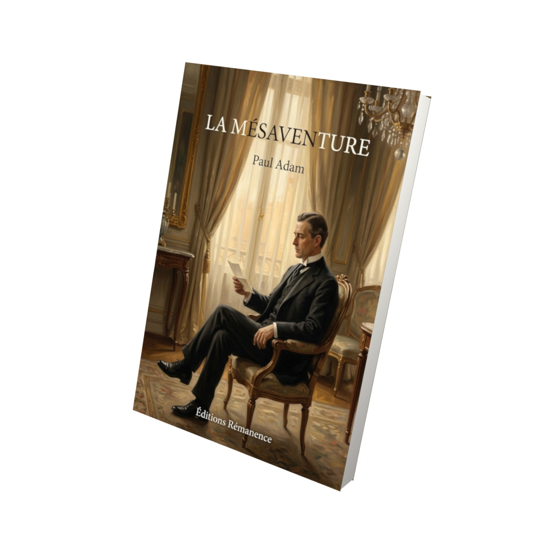 Livre La mésaventure par Paul Adam - Vue 3D - Editions Remanence