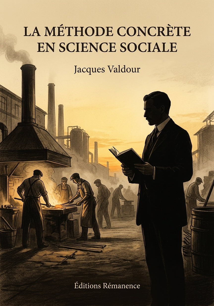 Livre La méthode concrète en Science sociale par Jacques Valdour - Couverture - Editions Remanence