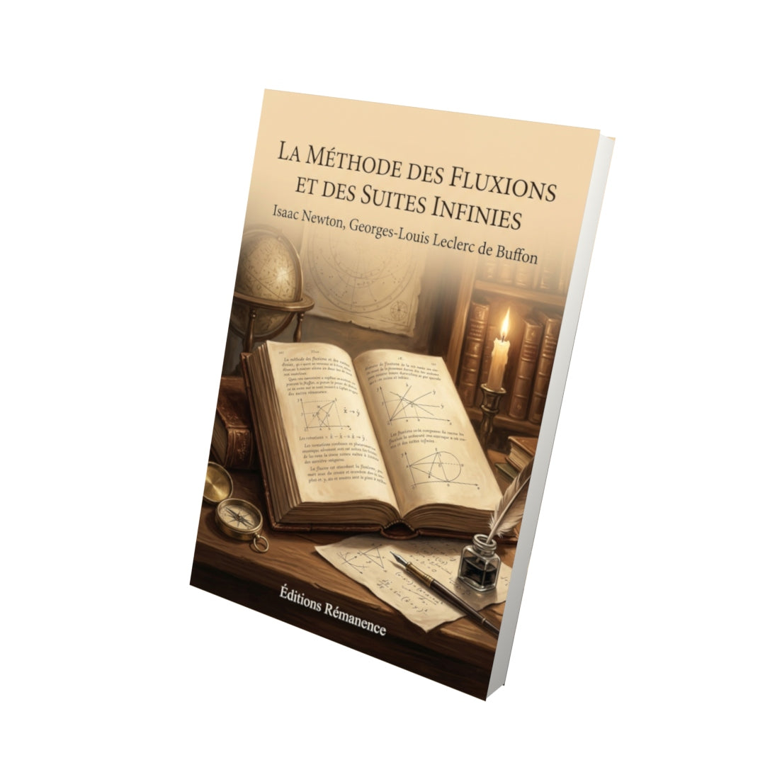 Livre La méthode des fluxions et des suites infinies par Isaac Newton, Georges-Louis Leclerc de Buffon - Vue 3D - Editions Remanence