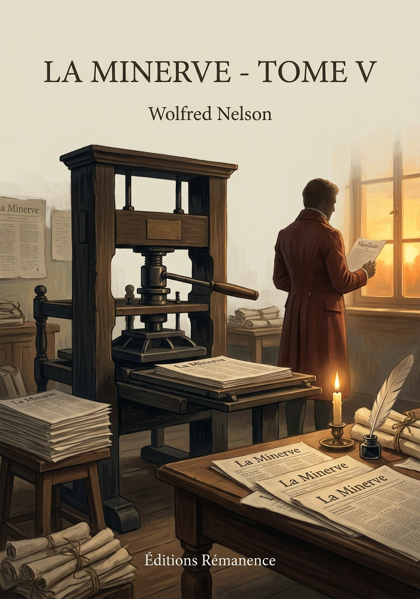 Livre La Minerve - Tome V par Wolfred Nelson - Couverture - Editions Remanence