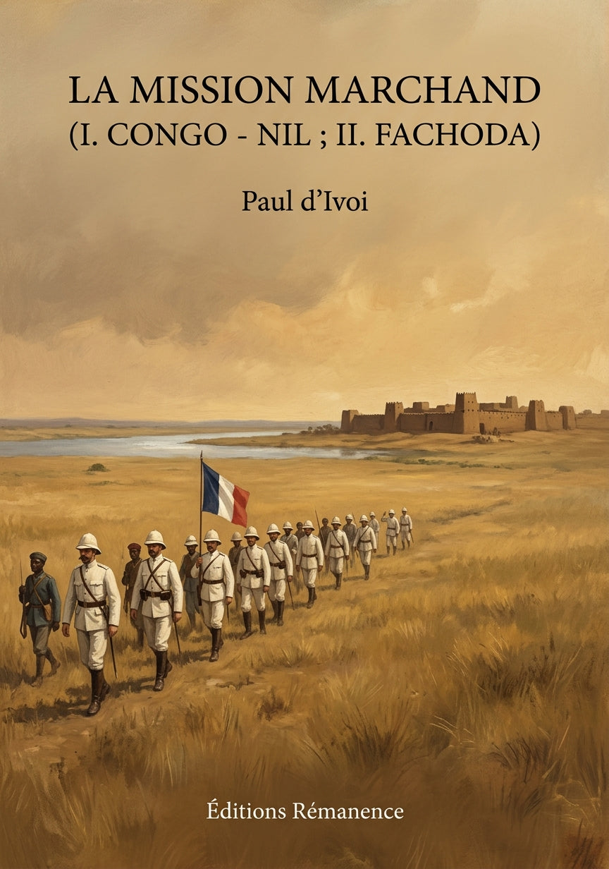 Livre La Mission Marchand (I. Congo - Nil ; II. Fachoda) par Paul d’Ivoi - Couverture - Editions Remanence