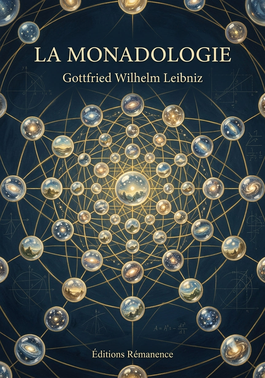 Livre La Monadologie par Gottfried Wilhelm Leibniz - Couverture - Editions Remanence