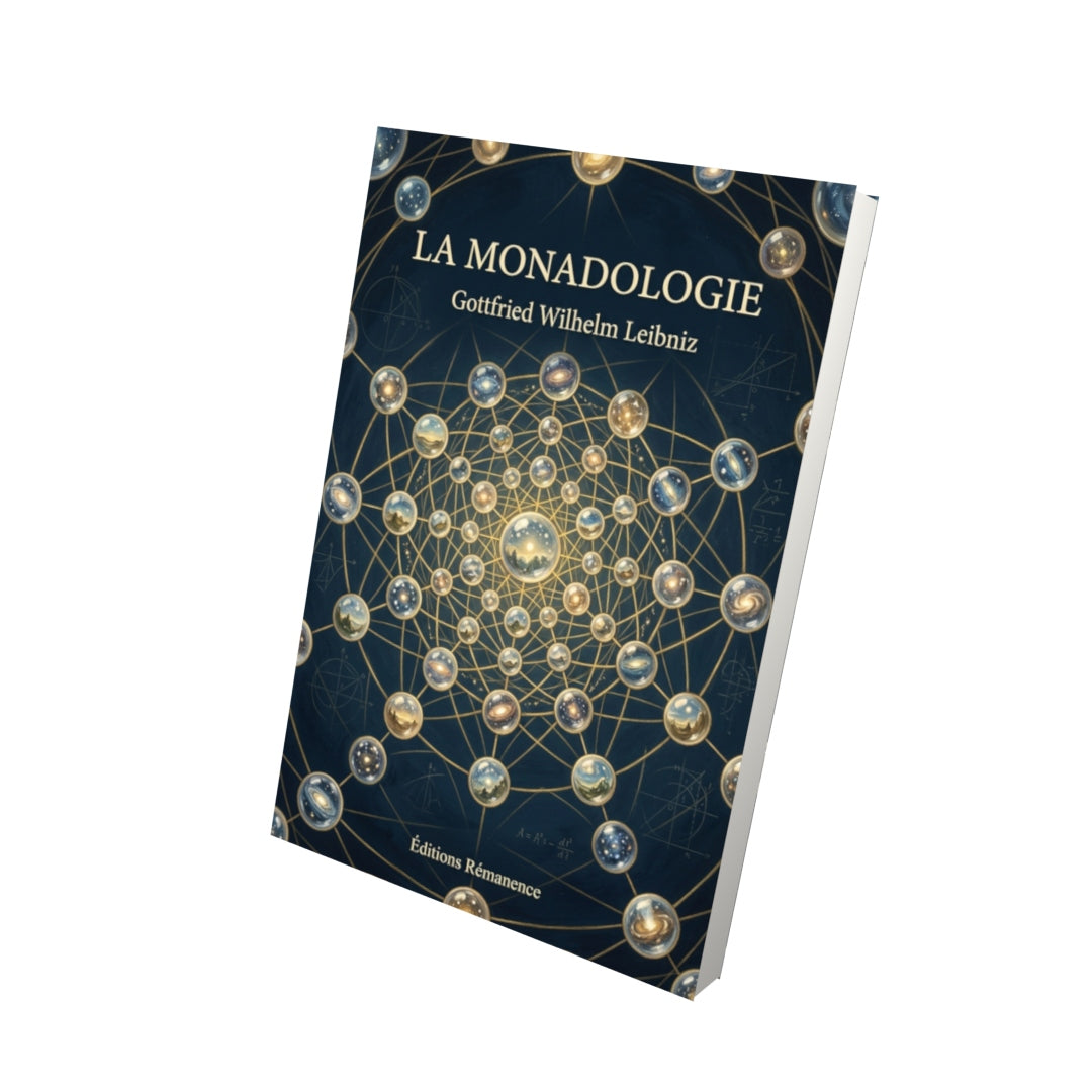 Livre La Monadologie par Gottfried Wilhelm Leibniz - Vue 3D - Editions Remanence