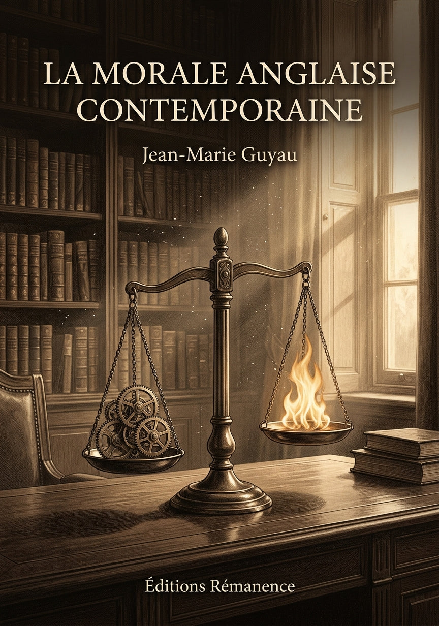 Livre La Morale anglaise contemporaine par Jean-Marie Guyau - Couverture - Editions Remanence