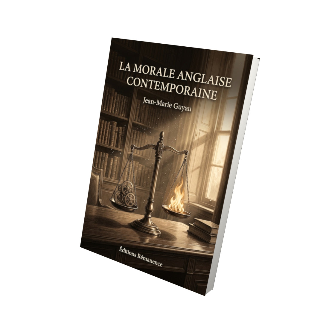 Livre La Morale anglaise contemporaine par Jean-Marie Guyau - Vue 3D - Editions Remanence