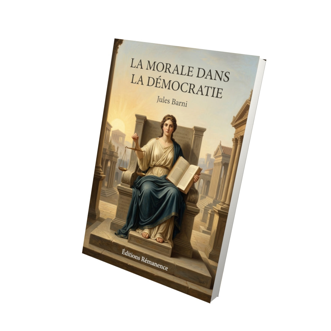 Livre La Morale dans la démocratie par Jules Barni - Vue 3D - Editions Remanence