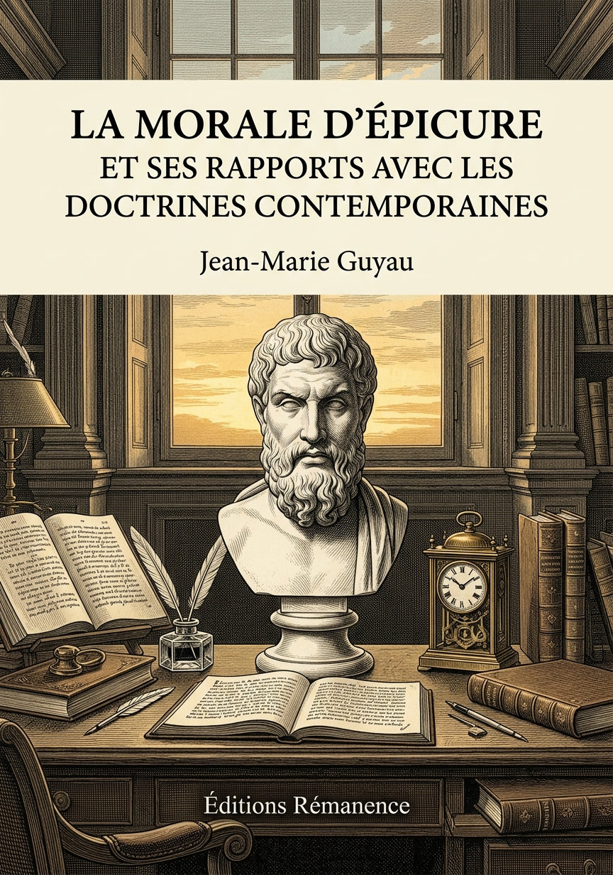 Livre La Morale d’Épicure et ses rapports avec les doctrines contemporaines par Jean-Marie Guyau - Couverture - Editions Remanence