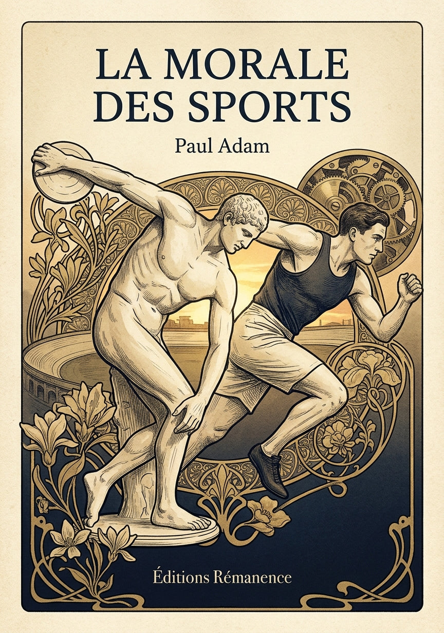 Livre La Morale des sports par Paul Adam - Couverture - Editions Remanence