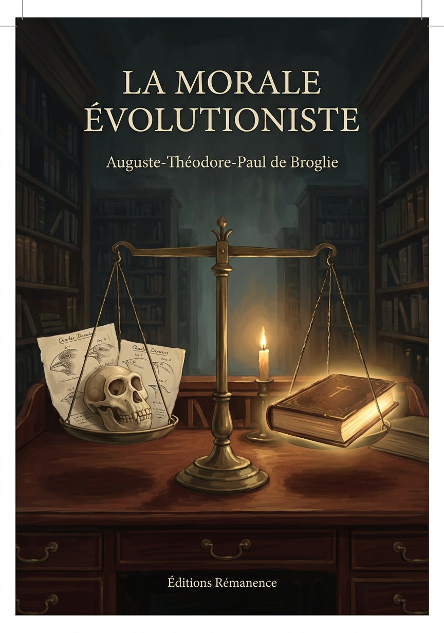 Livre La Morale évolutioniste par Auguste-Théodore-Paul de Broglie - Couverture - Editions Remanence