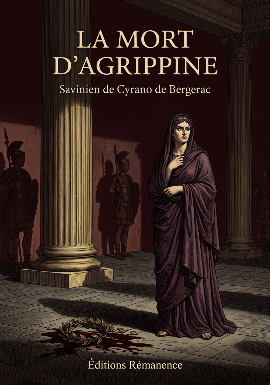 Livre La mort d’Agrippine par Savinien de Cyrano de Bergerac - Couverture - Editions Remanence