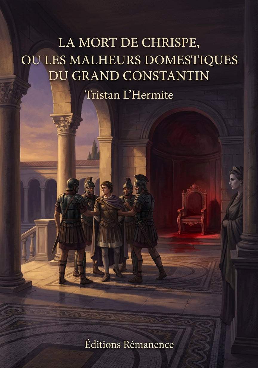 Livre La Mort de Chrispe, ou Les malheurs domestiques du grand Constantin par Tristan L’Hermite - Couverture - Editions Remanence