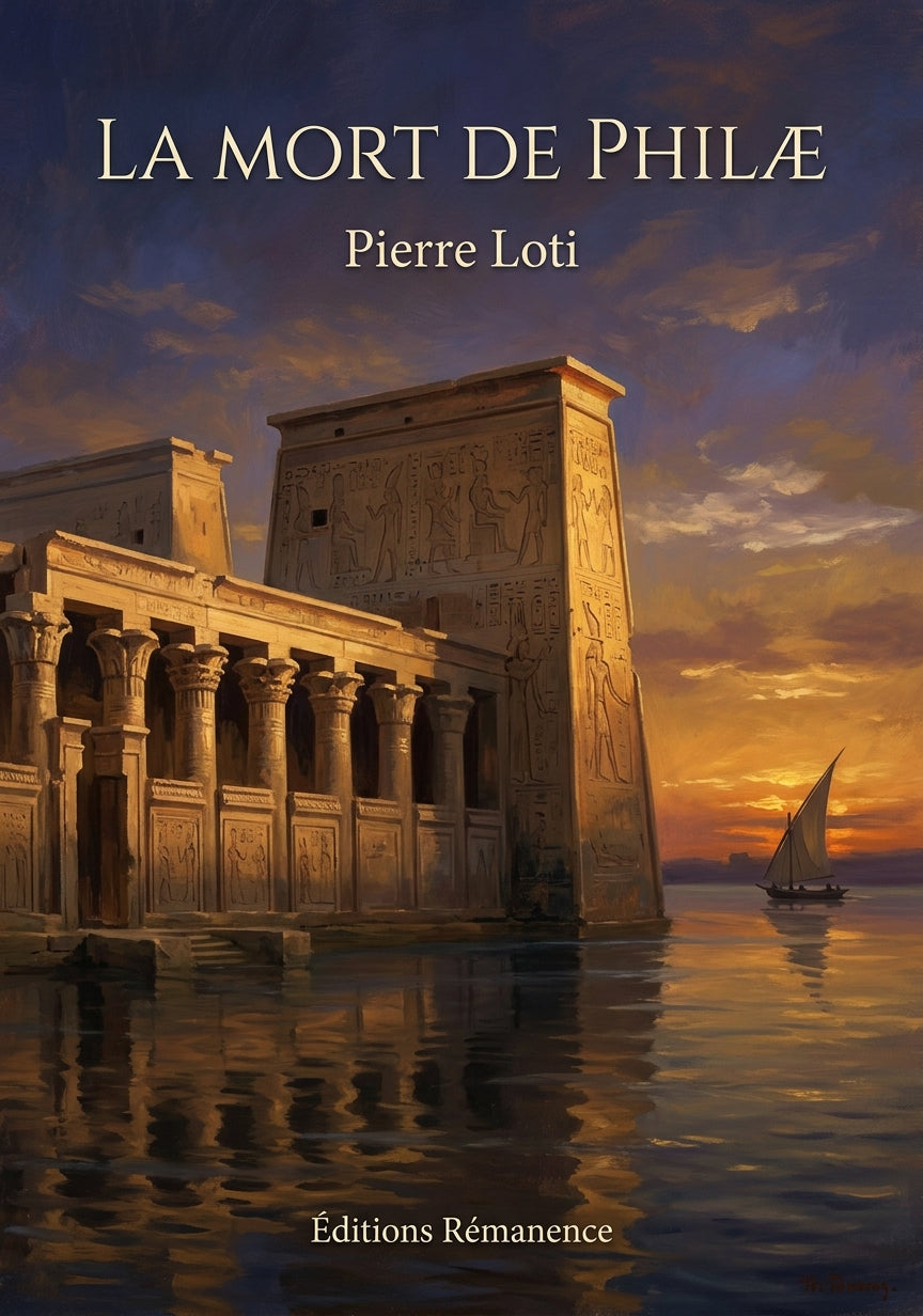 Livre La Mort de Philæ par Pierre Loti - Couverture - Editions Remanence