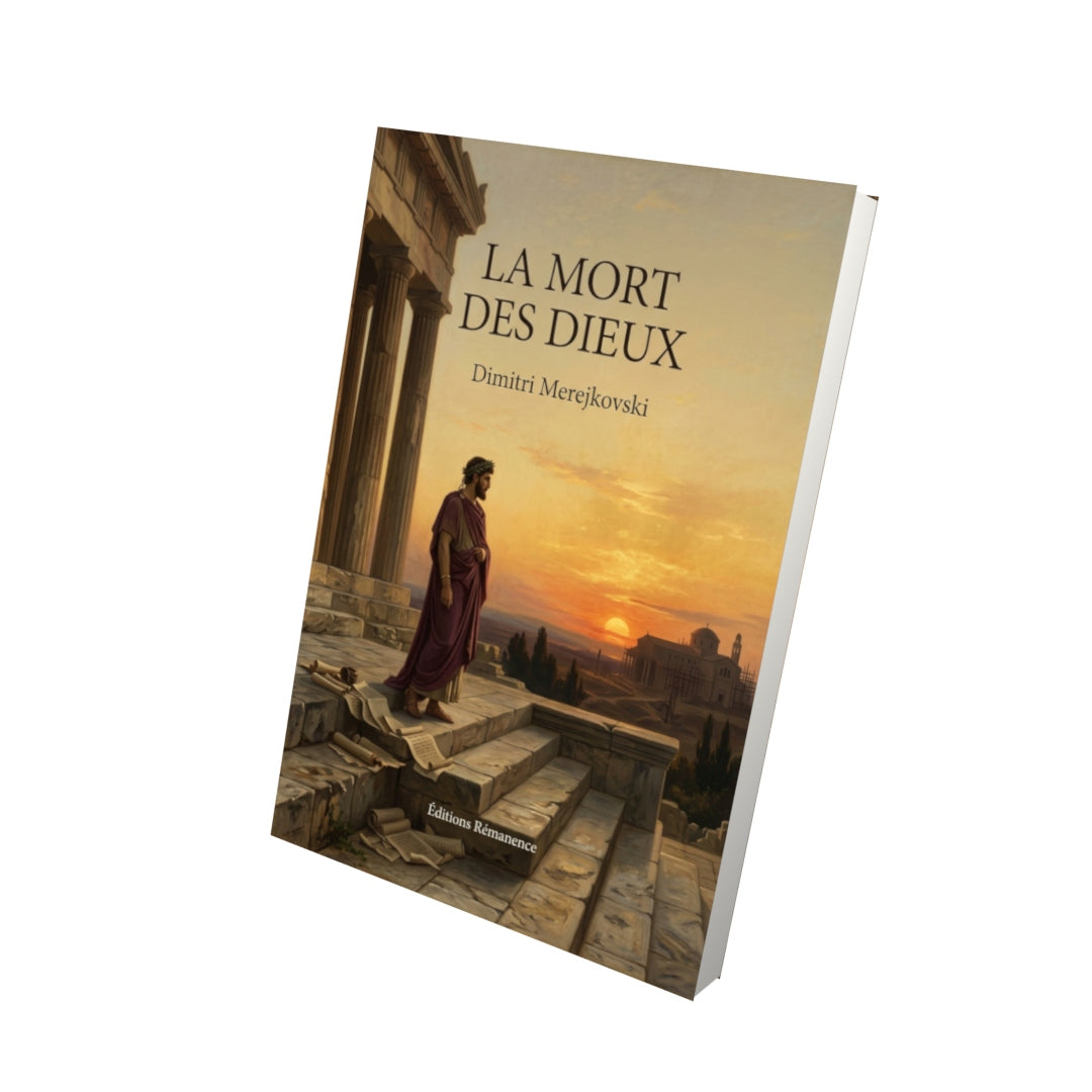 Livre La mort des dieux par Dimitri Merejkovski - Vue 3D - Editions Remanence