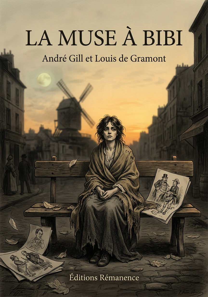 Livre La Muse à bibi par André Gill et Louis de Gramont - Couverture - Editions Remanence