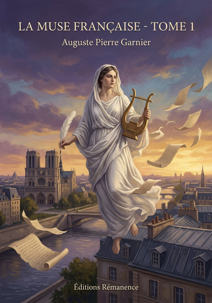 Livre La Muse Française - Tome 1 par Auguste Pierre Garnier - Couverture - Editions Remanence