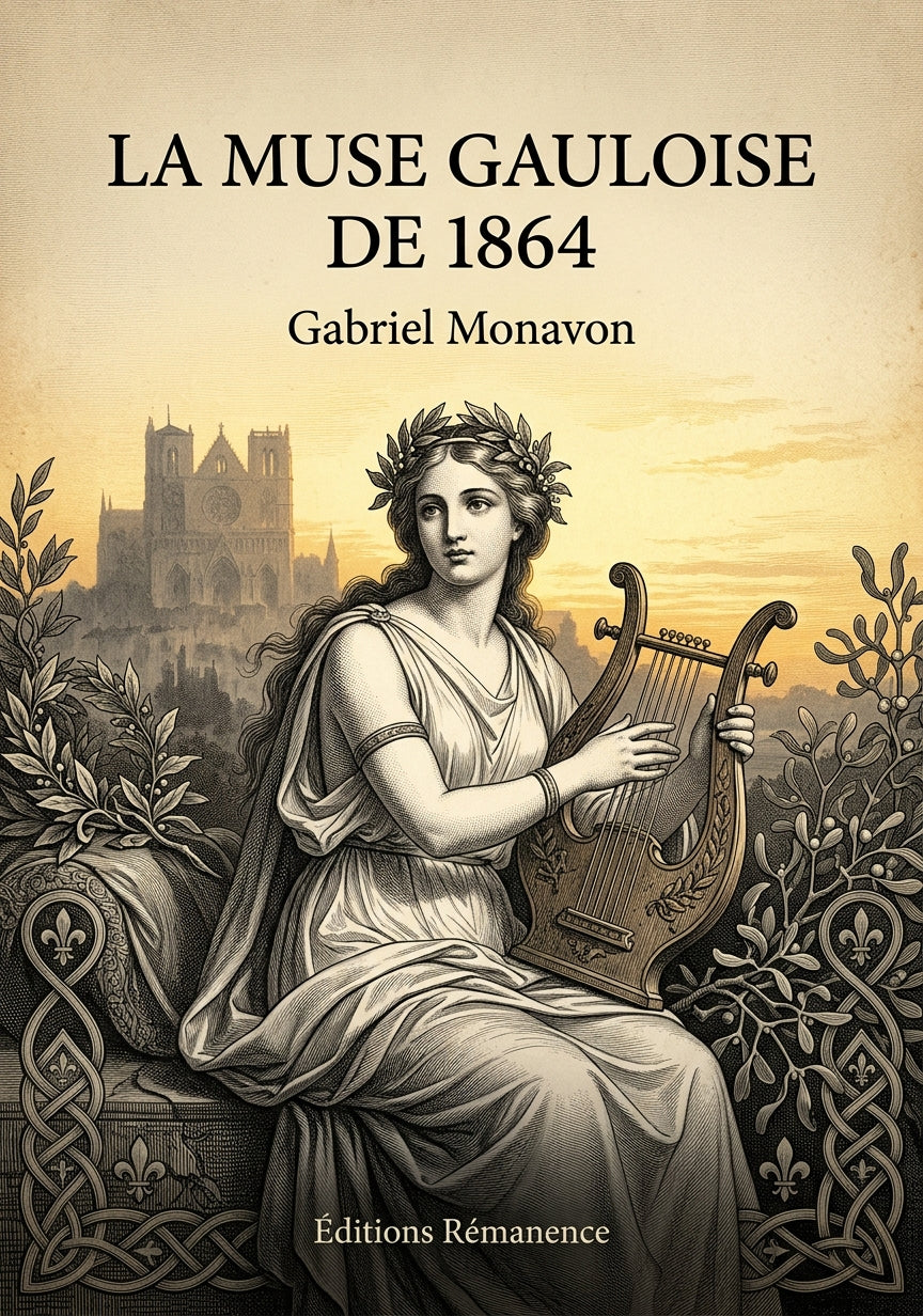 Livre La Muse Gauloise de 1864 par Gabriel Monavon - Couverture - Editions Remanence