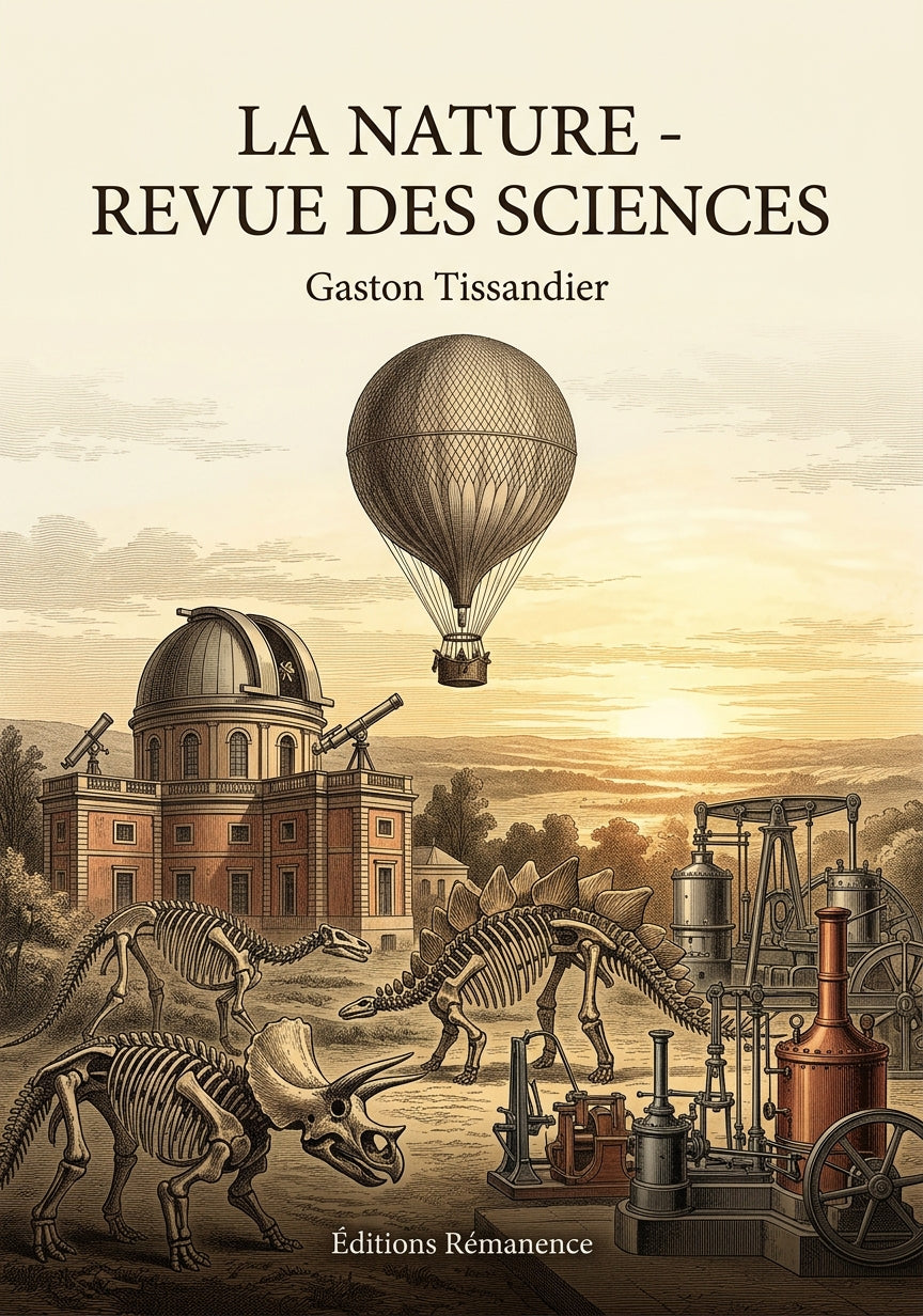 Livre La Nature - Revue des sciences par Gaston Tissandier - Couverture - Editions Remanence