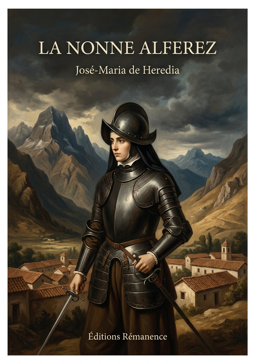 Livre La Nonne Alferez par José-Maria de Heredia - Couverture - Editions Remanence