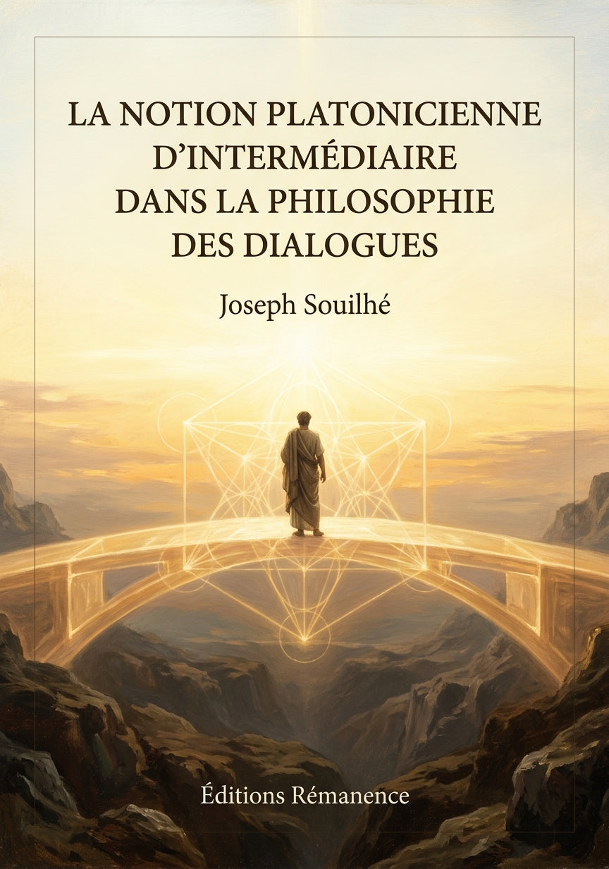 Livre La Notion platonicienne d’intermédiaire dans la philosophie des dialogues par Joseph Souilhé - Couverture - Editions Remanence