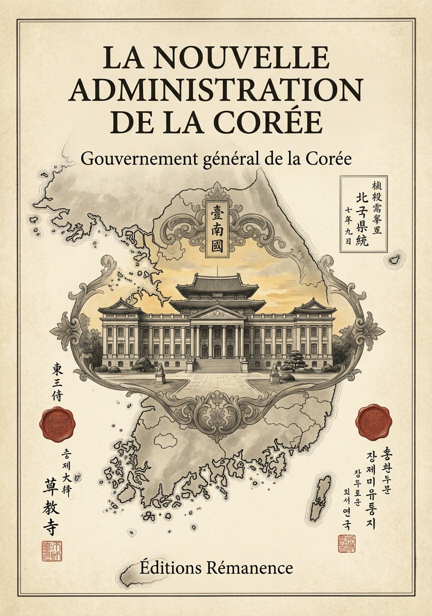 Livre La nouvelle administration de la Corée par Gouvernement général de la Corée - Couverture - Editions Remanence