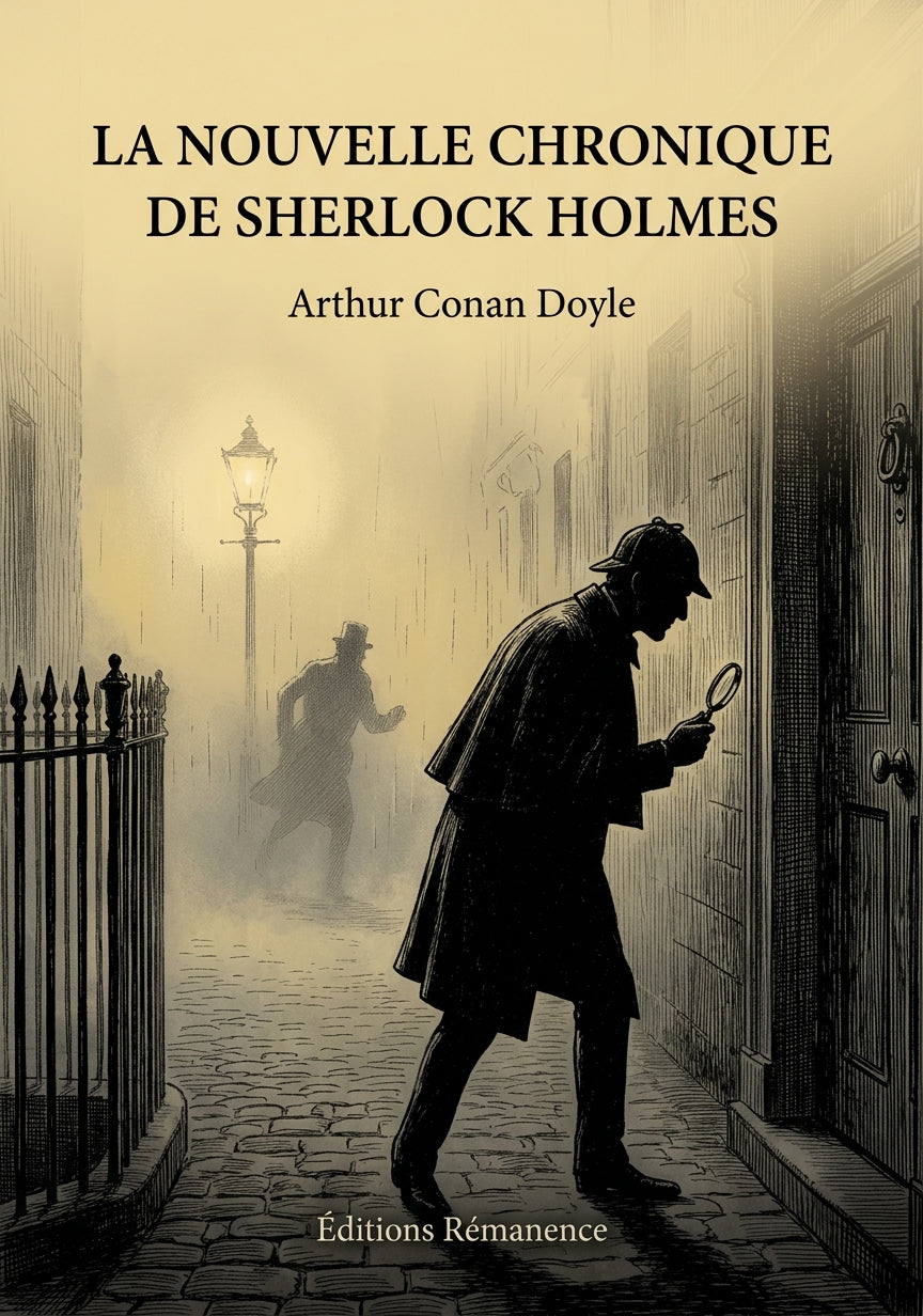 Livre La Nouvelle chronique de Sherlock Holmes par Arthur Conan Doyle - Couverture - Editions Remanence