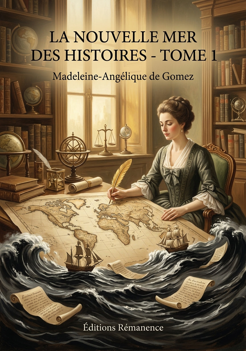 Livre La Nouvelle Mer des histoires - Tome 1 par Madeleine-Angélique de Gomez - Couverture - Editions Remanence