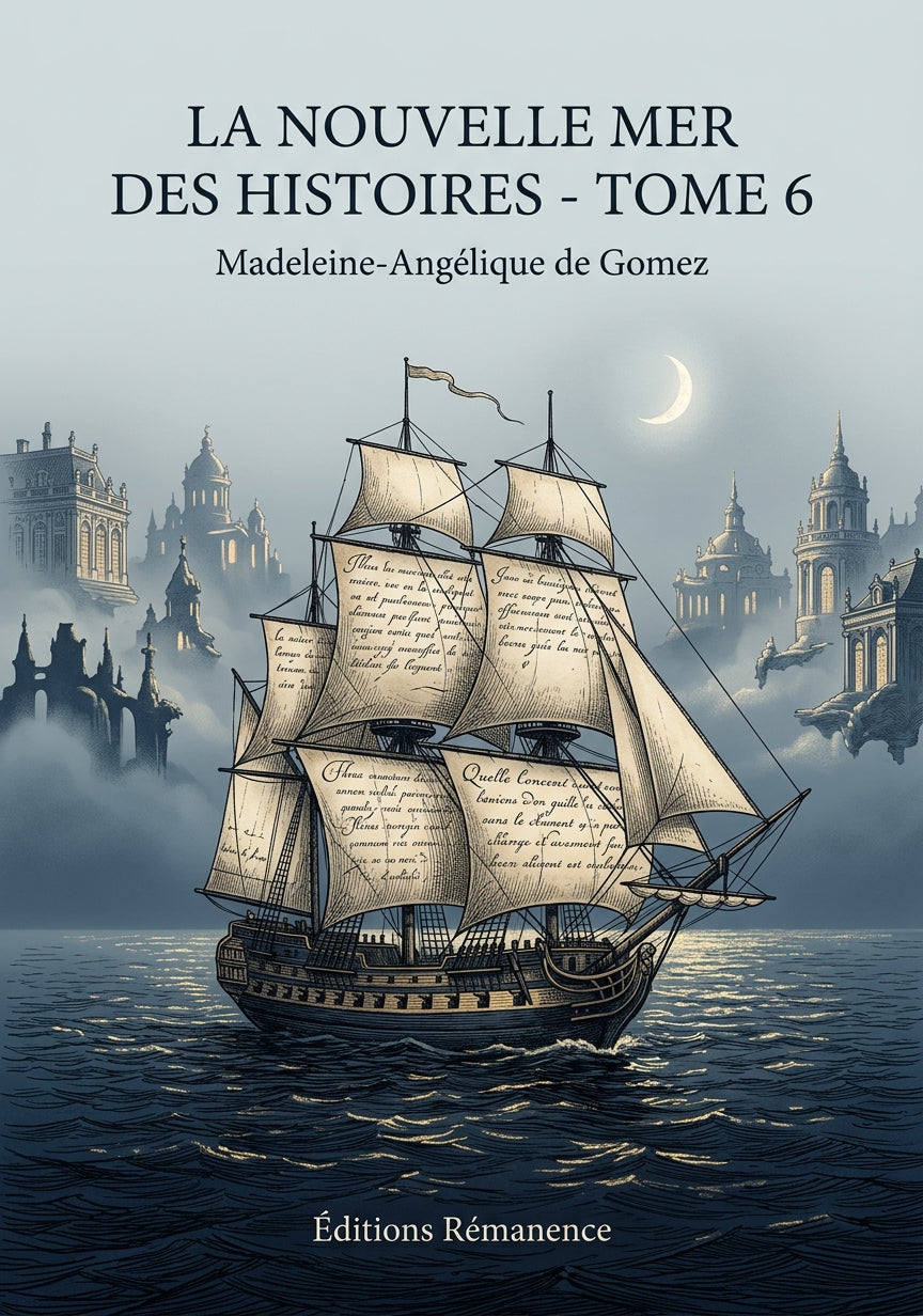Livre La Nouvelle Mer des histoires - Tome 6 par Madeleine-Angélique de Gomez - Couverture - Editions Remanence