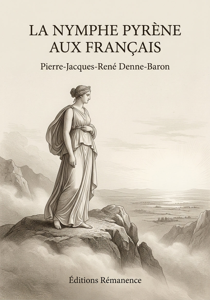Livre La Nymphe Pyrène aux Français par Pierre-Jacques-René Denne-Baron - Couverture - Editions Remanence