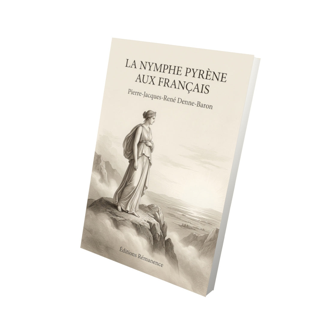 Livre La Nymphe Pyrène aux Français par Pierre-Jacques-René Denne-Baron - Vue 3D - Editions Remanence