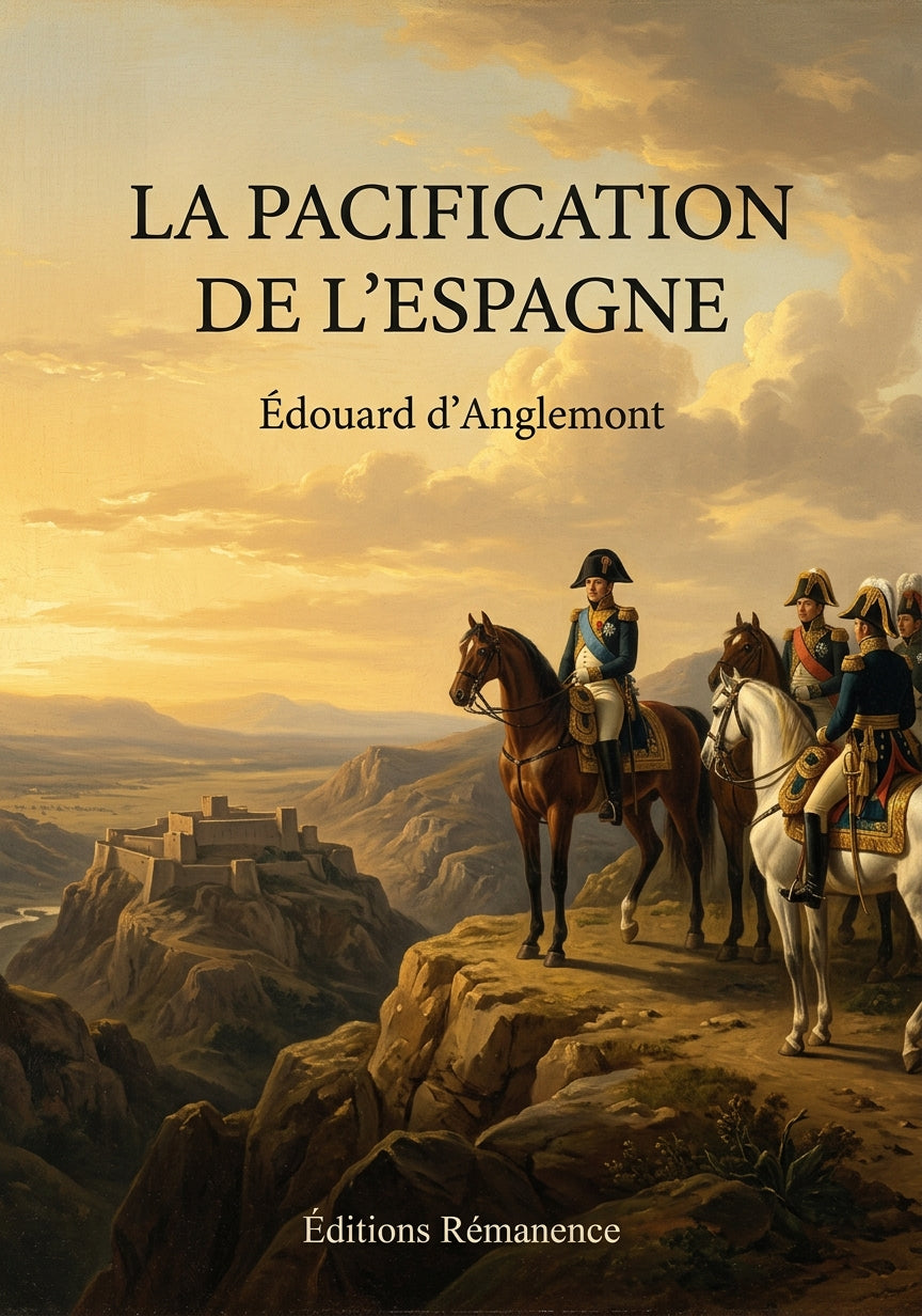 Livre La Pacification de l’Espagne par Édouard d’Anglemont - Couverture - Editions Remanence