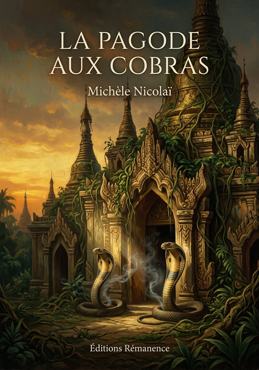 Livre La pagode aux cobras par Michèle Nicolaï - Couverture - Editions Remanence