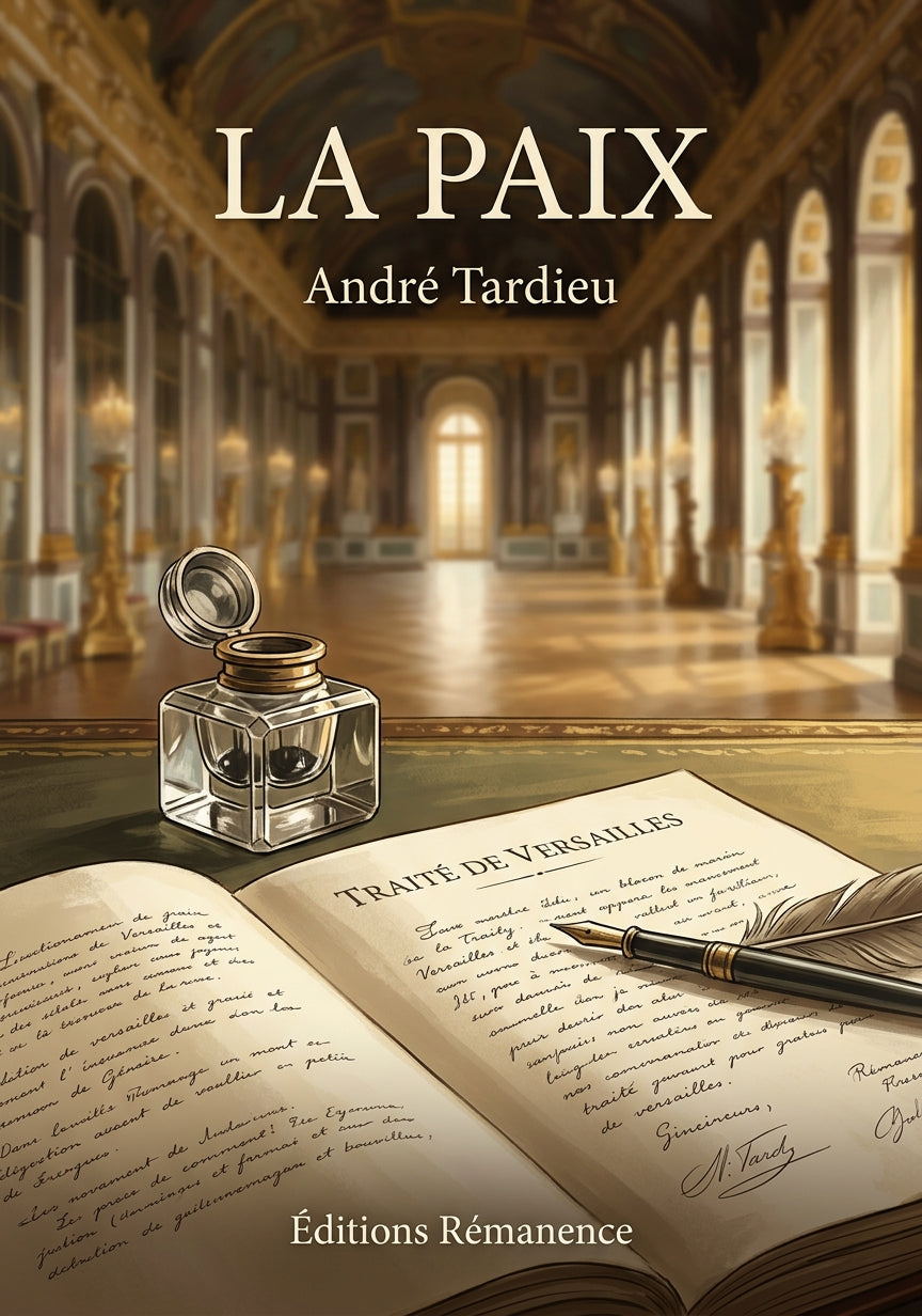 Livre La Paix par André Tardieu - Couverture - Editions Remanence