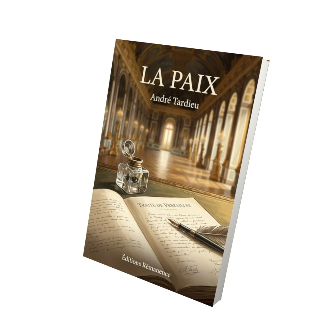 Livre La Paix par André Tardieu - Vue 3D - Editions Remanence