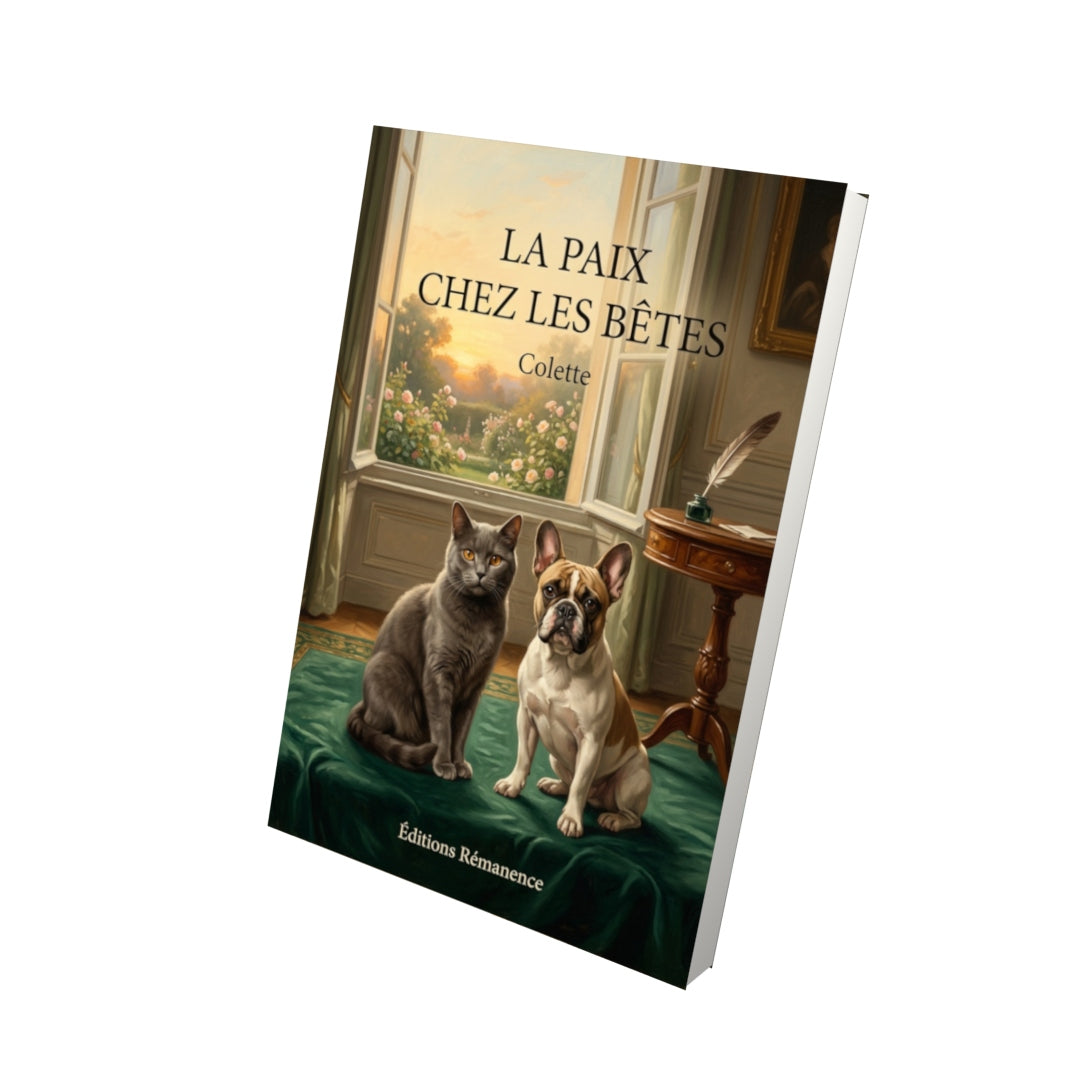 Livre La Paix chez les bêtes par Colette - Vue 3D - Editions Remanence