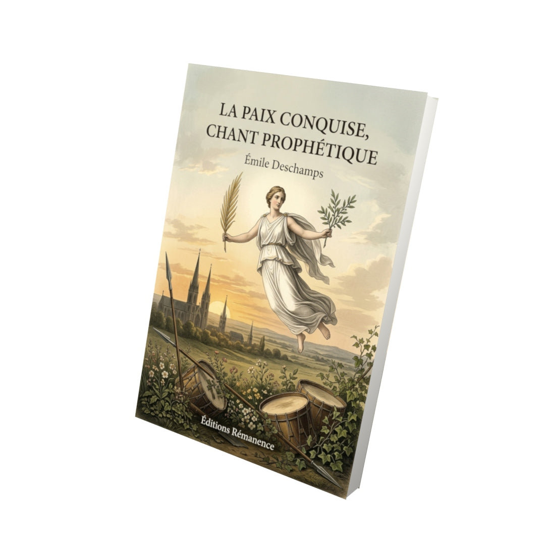 Livre La Paix conquise, chant prophétique par Émile Deschamps - Vue 3D - Editions Remanence