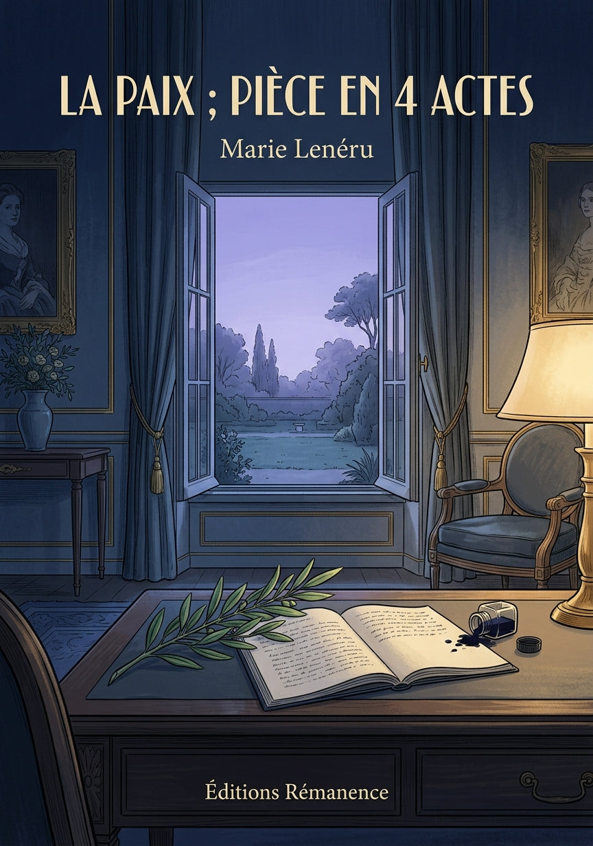 Livre La Paix ; pièce en 4 actes par Marie Lenéru - Couverture - Editions Remanence